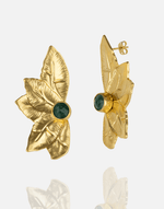 Load image into Gallery viewer, Golden Laurel Pearl Earrings - Aquadan.co