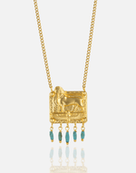 Load image into Gallery viewer, Golden Sphinx Turquoise Necklace - Aquadan.co