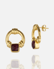 Crimson Regal Hoop Earrings - Aquadan.co