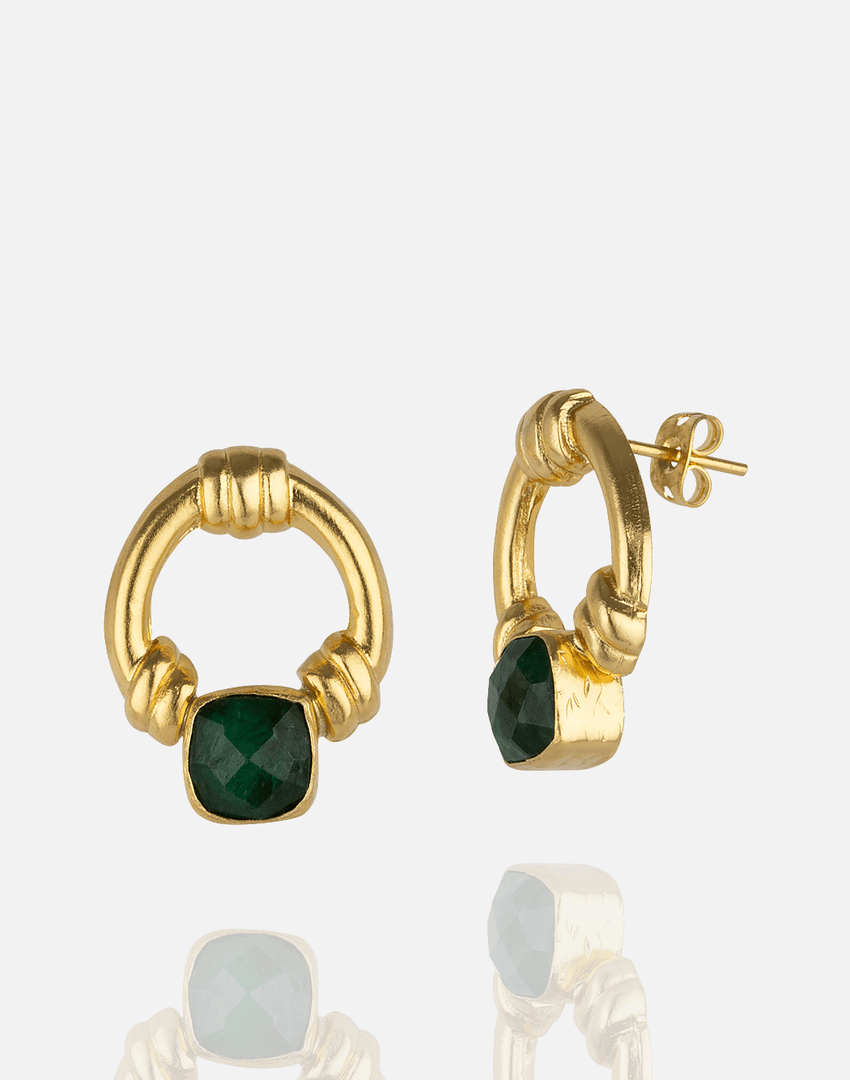 Crimson Regal Hoop Earrings - Aquadan.co