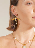 Load image into Gallery viewer, Flying Pearl Earrings - Aquadan.co