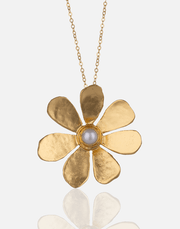 Golden Orchid Blossom Necklace - Aquadan.co