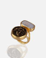 Load image into Gallery viewer, Lapis Pearl Adjustable Ring - Aquadan.co