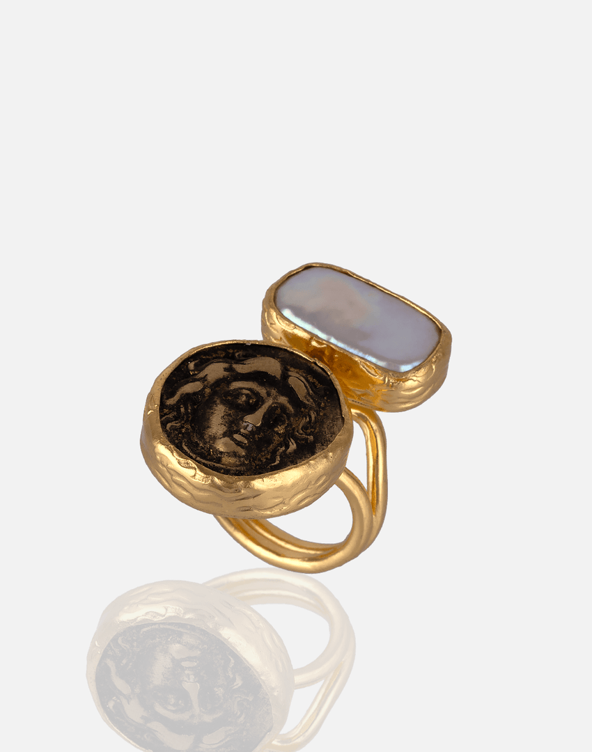Lapis Pearl Adjustable Ring - Aquadan.co
