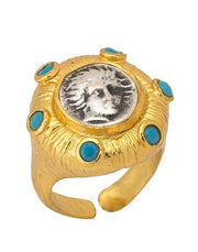 Medusa Crystal Pointed Adjustable Ring - Aquadan.co