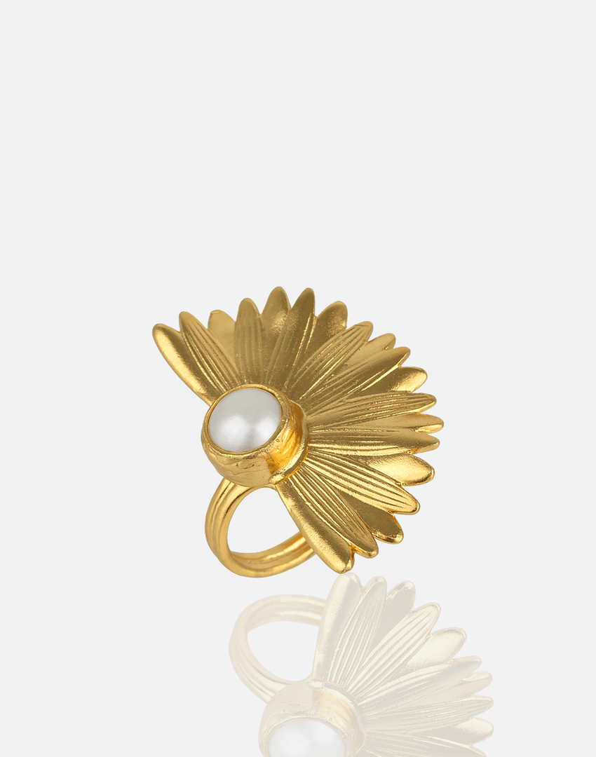 Pearl Fan Adjustable Ring - Aquadan.co