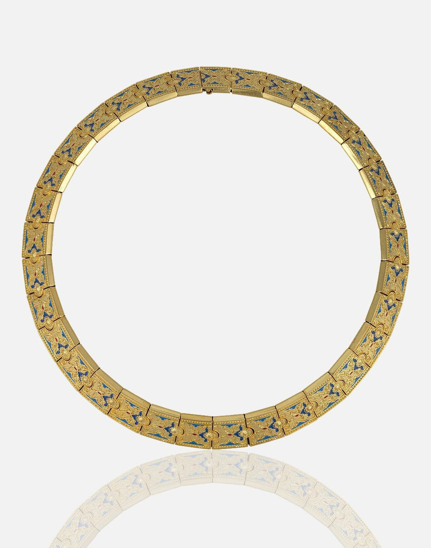 Royal Princess Flower Narrow Collar Necklace - Aquadan.co
