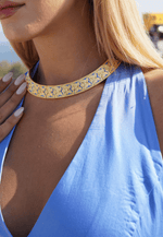 Load image into Gallery viewer, Royal Princess Flower Narrow Collar Necklace - Aquadan.co